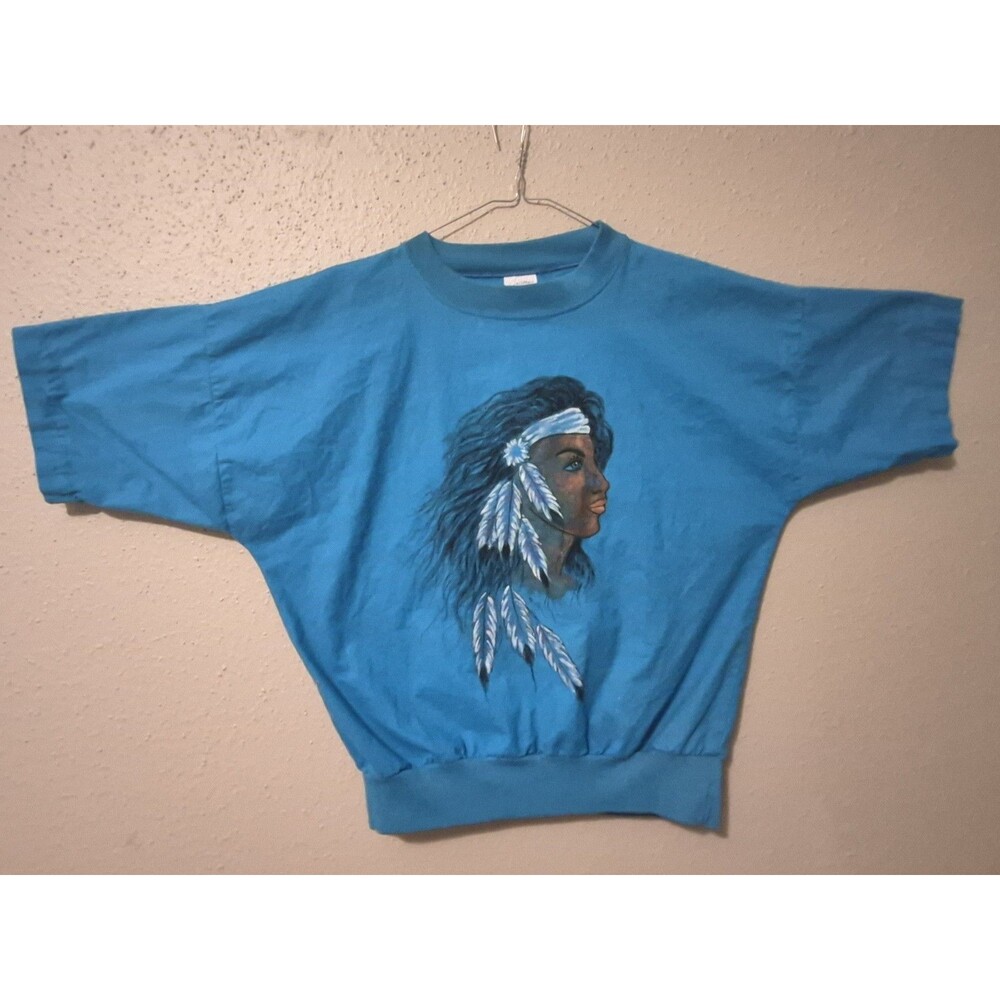 VTG Quitman USA S Native American Beautiful Squaw Feathers
